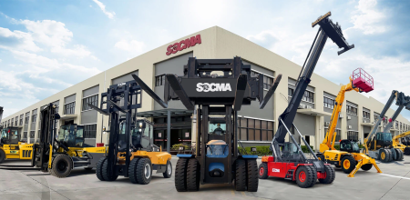 SOCMA выпустила первый электрический вилочный погрузчик грузоподъемностью 50 тонн